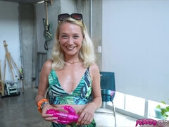 Blondine, Familie, Mutti, Natürlichen titten, Muschi, Realität, Taboo, Vibrator