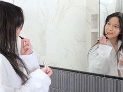 Жопа, Брюнетки, Смазливые, Натуральные сиськи, Бритые, Сиськи, Игрушки, Влажная