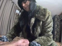 Blowjob, Gloves, Homemade, Latina, Leather, Milf, Stepmom