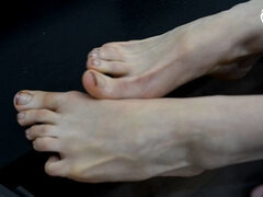 Amateur, Brunette brune, Tchèque, Pieds, Fétiche, Fétiche des pieds, Nylon, Bureau