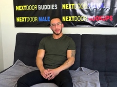 Casting amateur jock solo jerking off