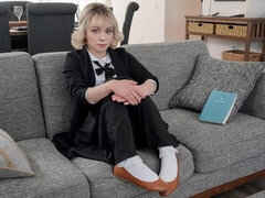 Kont, Grote kont, Grote lul, Blond, Klein, Schoolmeisje, Kort haar, Tiener