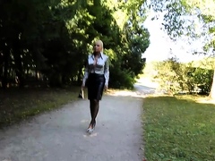 Blondine, Hd, Im freien, Öffentlich, Erotischer film, Solo