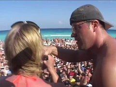 Plage, Blonde, Faciale, Doigter, Hard, Hd, Fête, Mouillée