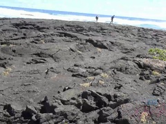Playa, Sucio, Al aire libre, Bragas, Público, Flaco, Fumando, Voyeur