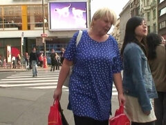 18, デカパイ, ブロンド, フェラチオ, お婆さん, 熟年, オマンコ, 現実