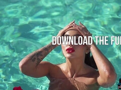 18, ビキニ, 茶髪の, Hd, アウトドア, 一人, ティーン, オッパイの