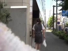 Asiatisch, Japanische massage, Öffentlich, Unter dem rock, Spanner