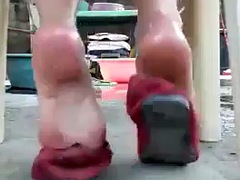 Asiático, Chica, Pies, Fetiche, Fetiche de pies, Solo