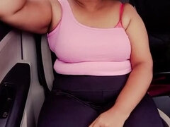Desi Bhabhi with Big Natural Tits Gives Risky Public Blowjob and Handjob - Cum in Mouth and Pussy Creampie
