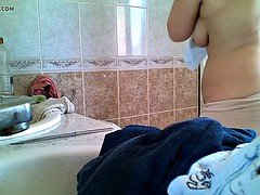 Hairy, Milf, Mom, Saggy tits, Shower, Tits, Voyeur