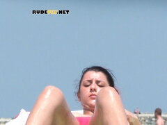 Amateur, Playa, Nudista, Público, Adolescente, Voyeur