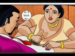 フェラチオ, 浮気者, 口内発射, インド人, 淫乱熟女, 母, オフィス, パイ刷り