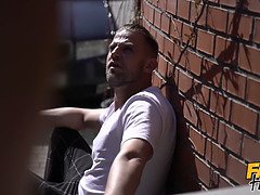 I told you, I have a boyfriend - Cheating horny Belgian girl with huge ass and big tits seduces guy for a sneaky orgasm with his thick cock before tak