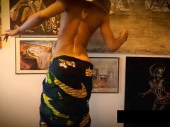 Hot strip tease, intense orgasm, no face girl