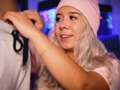 Wild platinum-blonde Imvalentina invites her neighbor Jesusjavier to share his manhood for a live show