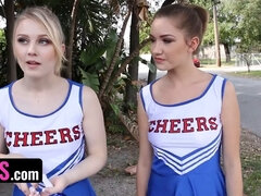 Sexy Teens Megan Sage, Lily Rader & Riley Mae Will Do It All To Get In The Cheerleading Team