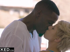 デカ尻, 黒人, 浮気者, チン, 人妻の, 旦那, なめる, オッパイの