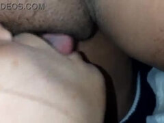 Sperma im mund, Behaart, Lesbisch, Lecken, Muschi, Nass