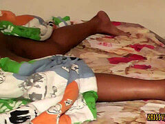 Africano, Negro, Ébano, Coño, Hermanas, Durmiendo