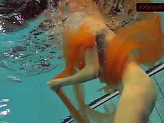 Very hot underwater show with Nastya