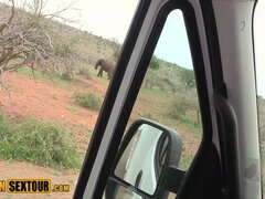 Safari with black African teenager with sex