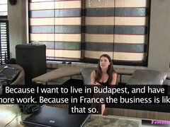French Cutie comes to porn casting
