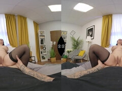 Anal With Sofia Lee - busty brunette with big natural tits in POV VR hardcore with cumshot