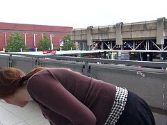 Busty Czech babe screwed in the bus stop