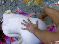 Enthousiasteling, Anaal, Strand, Eerste keer, Frans, Buiten, Openbaar, Tieten likken