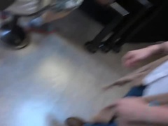 Enthousiasteling, Blond, Fetisj, Voetbeurt, Hd, Gezichtspunt, Mager, Tieten likken