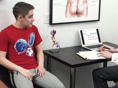 Tiny twink gets his penis and ass examined by a doctor