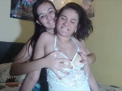 Enthousiasteling, Huisgemaakt, Latijnse vrouw, Lesbisch, Tieten likken, Webcamera