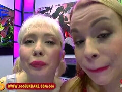 Blonde, Sucer une bite, Bukkaké, Tir de sperme, Queue, Mère que j'aimerais baiser, Pisser, Avaler