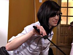 美女, ボンデージ, 着衣女と全裸男, フェムドム, ハードコア