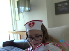 Blasen, Fingern, Fussjob, Freundin, Brille, Handjob, Krankenschwester, Öl