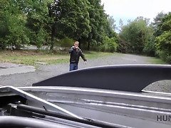 Blondine, Auto, Schmutzig, Europäisch, Hd, Geld, Öffentlich, Muschi