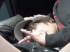 Blowjob, Car, Couple, Handjob