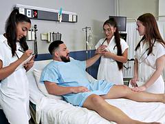 Big-Butted Nurses Claire Black, Madison Wilde Trinity Olsen Deep Throat in POV