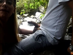 Blondine, Hundestellung, Brille, Im freien, Realität, Reiten, Spanisch, Titten