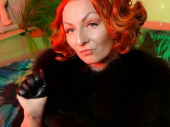 sexy short GLOVES FETISH clip in FUR - sexual Mistress Arya Grander