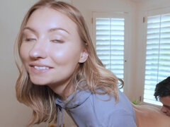 Blond, Pijpbeurt, Hondjeshouding, Sperma in gezicht, Handbeurt, Hd, Likken, Kut duiken