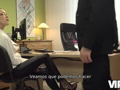 面接, 茶髪の, カップル, チェコ, 眼鏡, お金, オフィス, ティーン