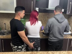 My Husband's Friend Gropes My Ass While I Cook, But He's Clueless - Cheating Amateur Wife Video