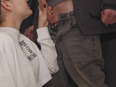 素人, ブロンド, フェラチオ, カワイイ, チン, ハードコア, 自家製, オーガズム