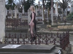 Rubia, Masturbación, Al aire libre, Solo