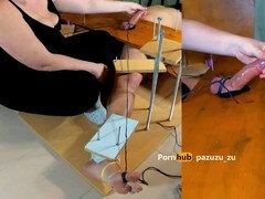 Tied cock balls, orgasm control, bondage & discipline