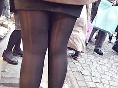 Noire, Fétiche, Jarretelles, Voyeur