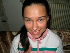 Adorable, Amateur, Brunette brune, Queue, En levrette, Maigrichonne, Grande, Adolescente