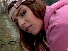 Grote lul, Grote mammen, Hondjeshouding, Geld, Buiten, Gezichtspunt, Mager, Tiener